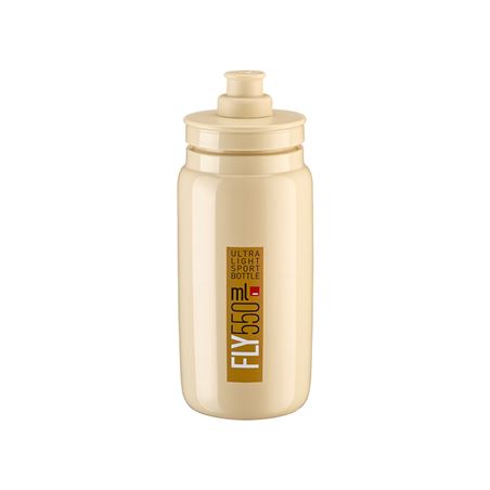 BIDON ELITE FLY BEIGE LOGO MARRON 550 ML