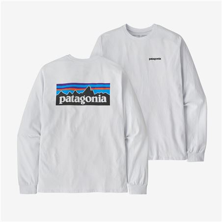 CAMISETA PATAGONIA M/L P-6 LOGO RESPONSIBILI-TEE BLANCA M